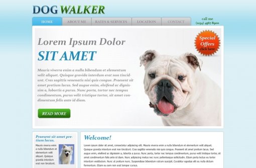 Dog Walking Website Template