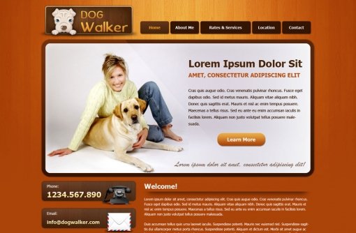 Dog Walking Website Template