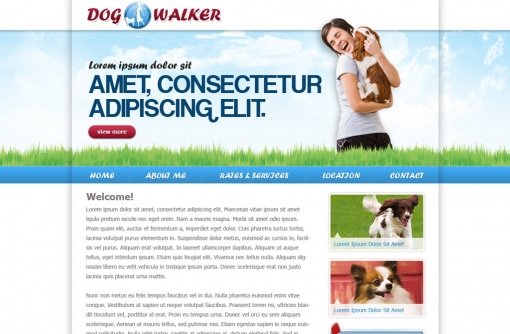 Dog Walking Website Template