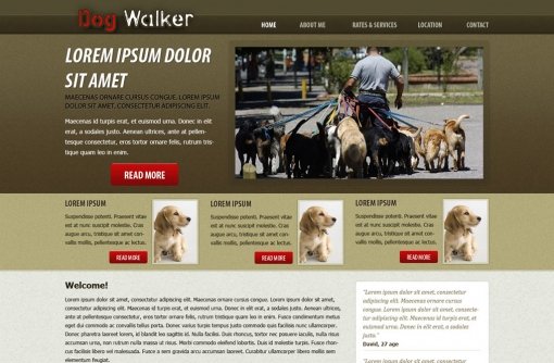 Dog Walking Website Template