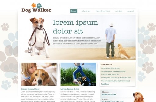 Dog Walking Website Template