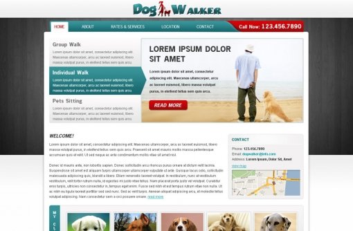 Dog Walking Website Template