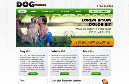 Dog Walking Website Template