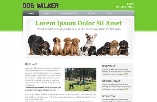 Dog Walking Website Template