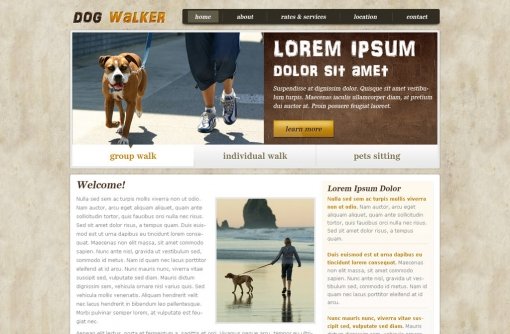 Dog Walking Website Template