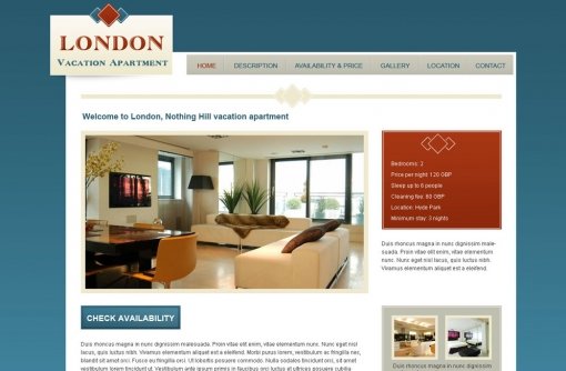 Vacation Rental Website Template