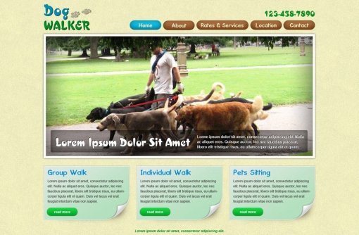 Dog Walking Website Template