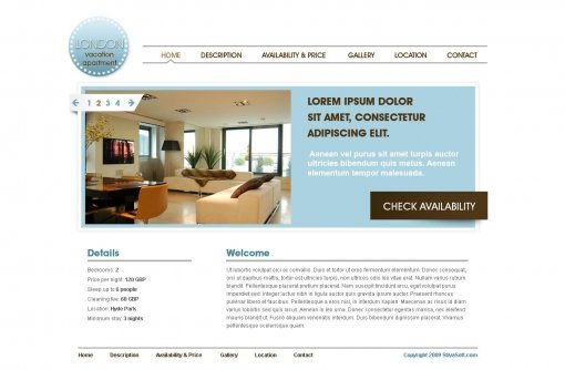 Vacation Rental Website Template