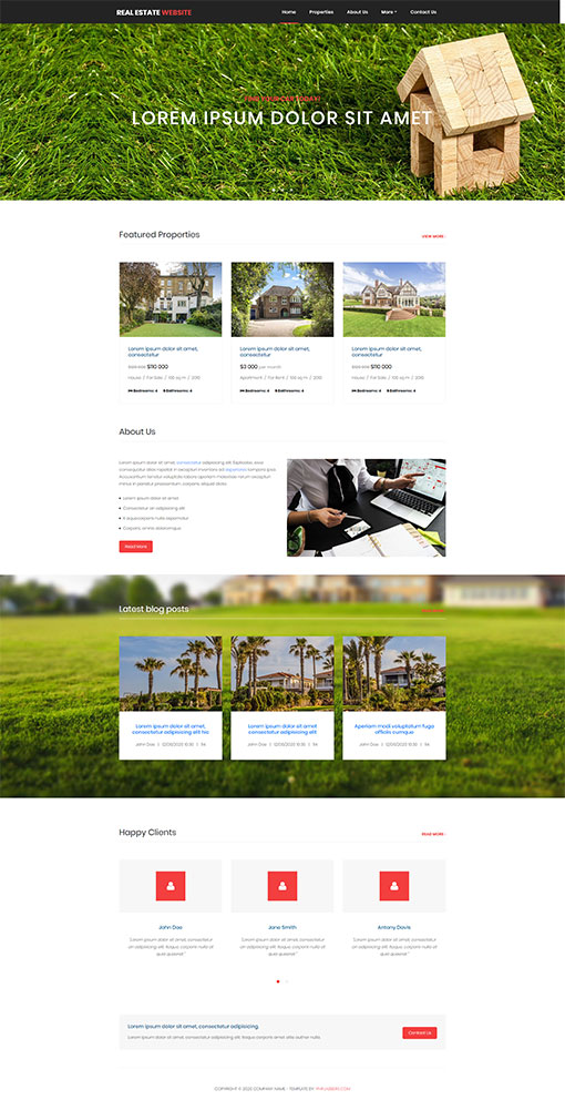 Real Estate Website Template 70