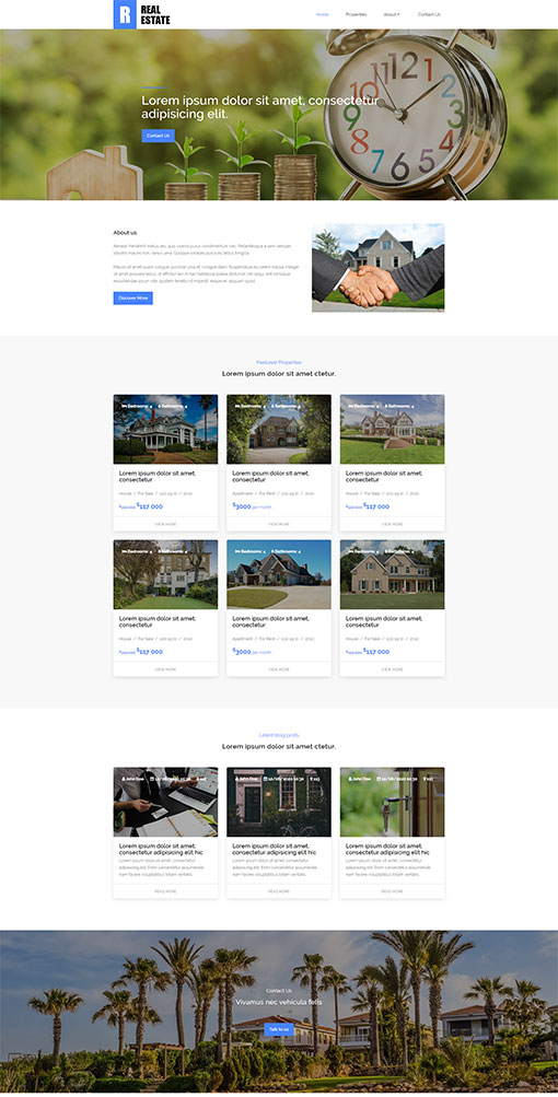 Real Estate Website Template 74