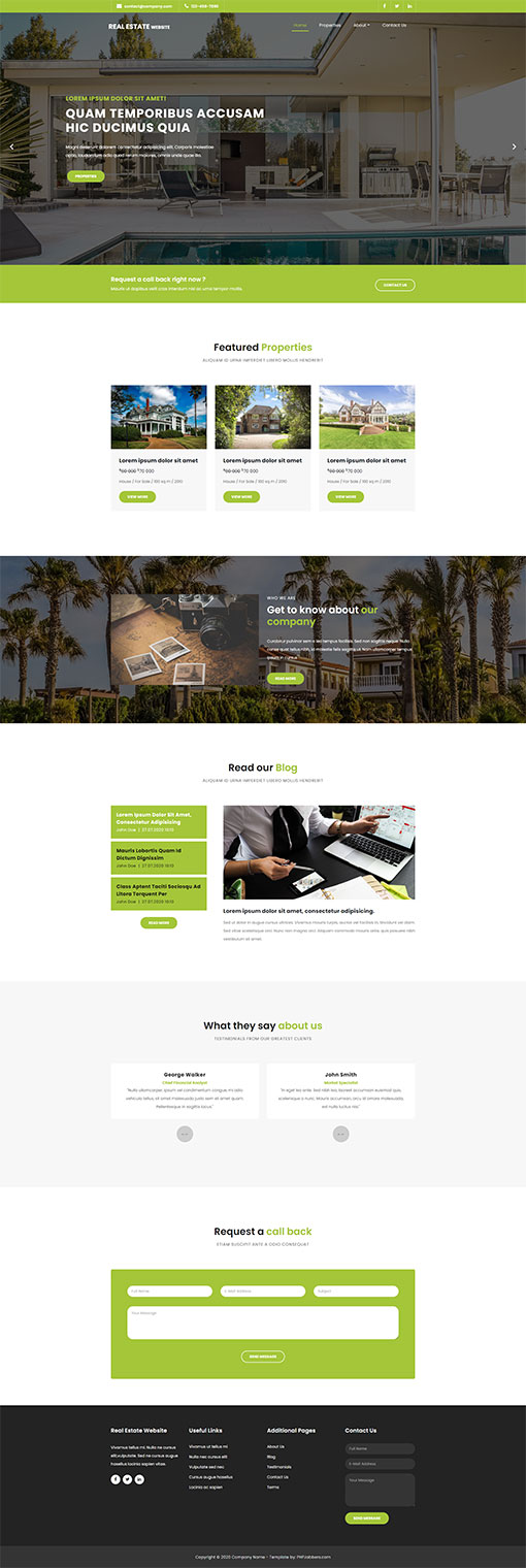 Real Estate Website Template 75