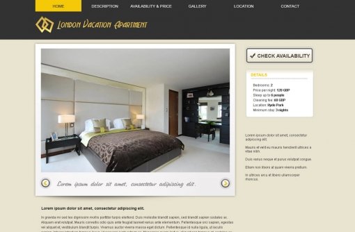 Vacation Rental Website Template