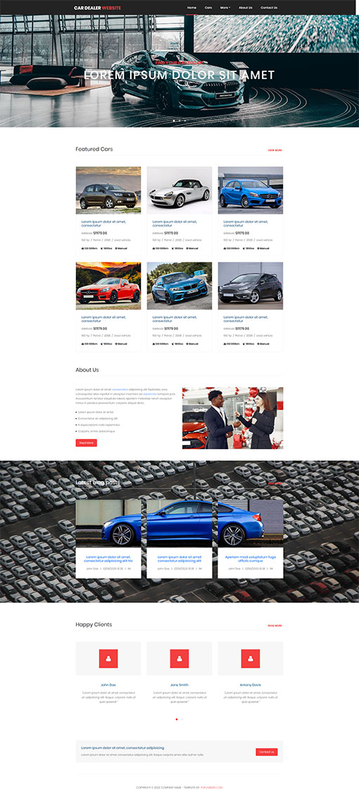 Car Dealer Website Template 87