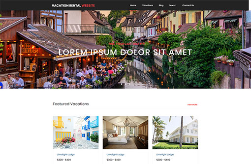 Vacation Rental Website Template