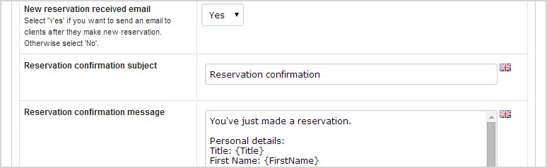 transfer reservation script notifications