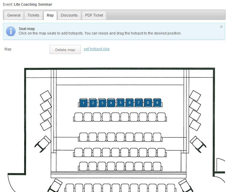 Upload seat map