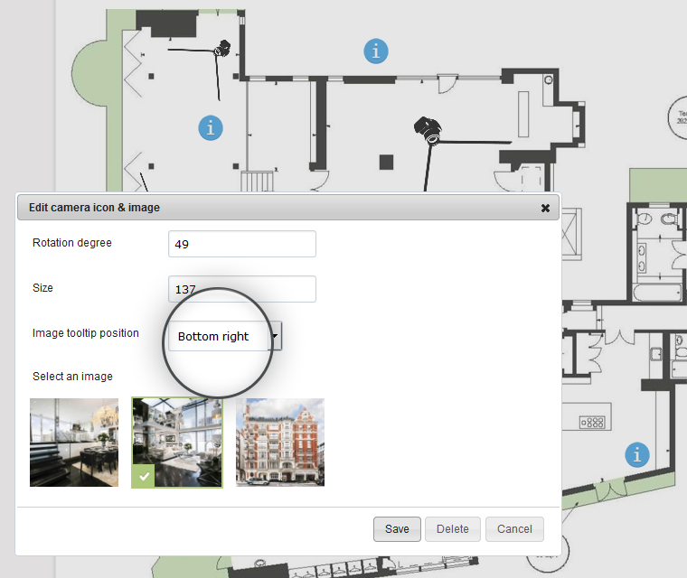 Interactive Floor Plan Set Image Tooltip Position