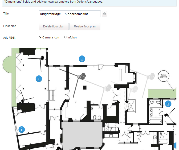 Interactive Floor Plan The Camera Icons Can Be Placed Anywhere On The Floor Plan Or Map