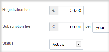 Subscription and membership fees