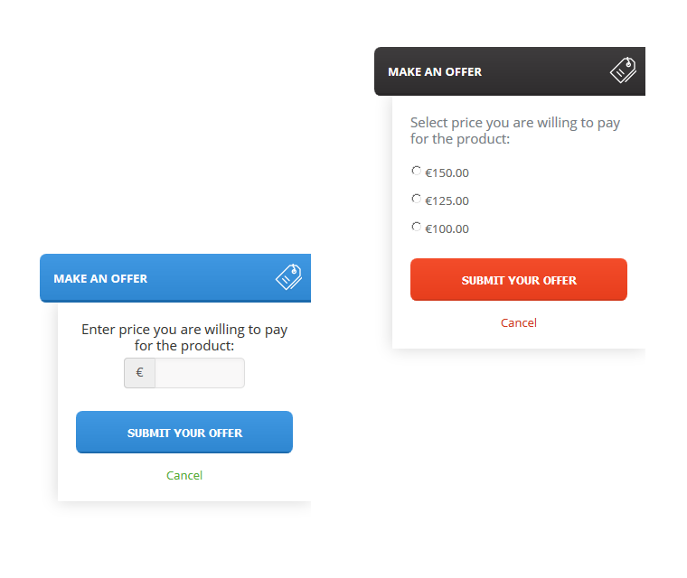 Make An Offer Widget You Can Use A Different Color Theme