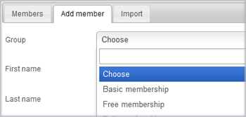 Manage member profiles