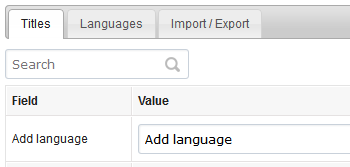 Multi-language support