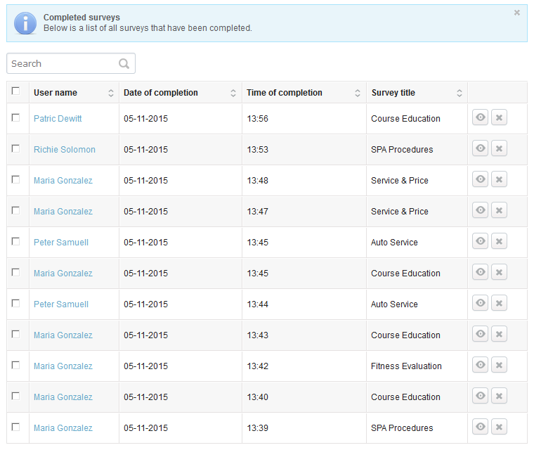 Review and analyse surveys