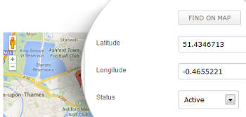 Zip code locator GeoCoding